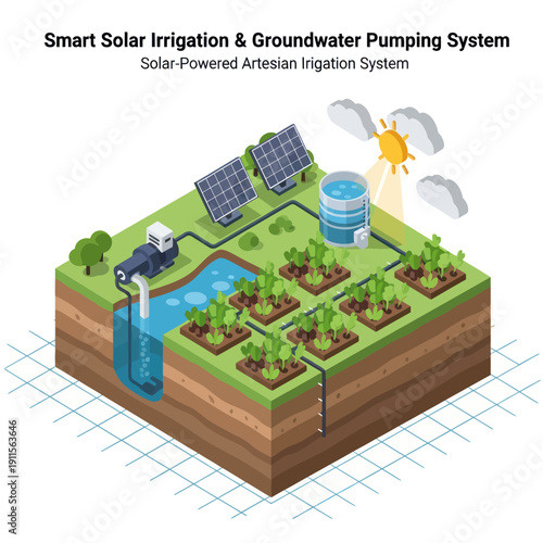Solar Powered Irrigation System for Agriculture.