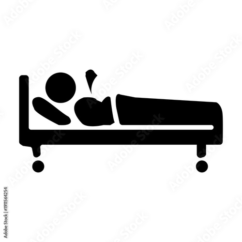 inpatients silhouette icon design