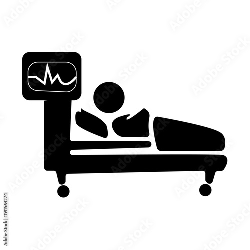 inpatients silhouette icon design