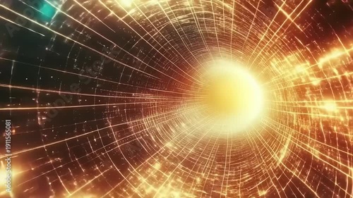 Explosive Energy Burst with Radiating Lines.