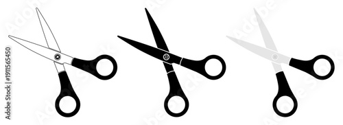 scissors icon set