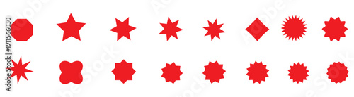 Set of black starburst. Price sticker, sale sticker, price tag, quality mark, retro stars, sale more. Wavy edge promo black badges. Star burst shape tags for price. Vector Illustration.