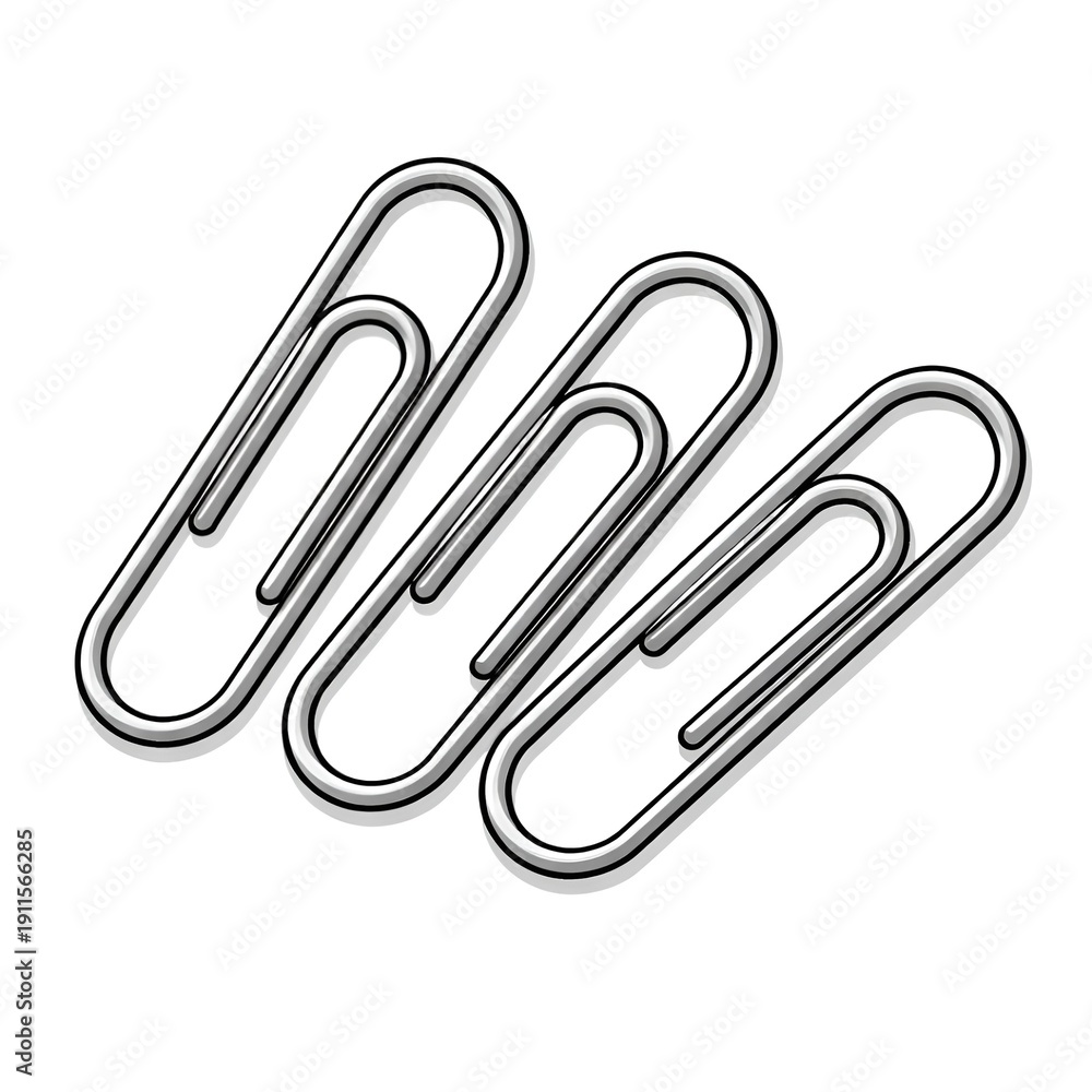 Obraz premium paper clip isolated on white