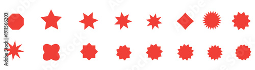 Set of black starburst. Price sticker, sale sticker, price tag, quality mark, retro stars, sale more. Wavy edge promo black badges. Star burst shape tags for price. Vector Illustration.