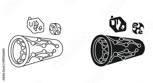 Flat lay tire tread patterns comparison sketch on white background for automotive design and safety analysis