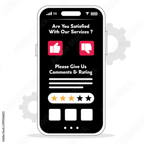 Customer Feedback and Service Rating Concept Illustration