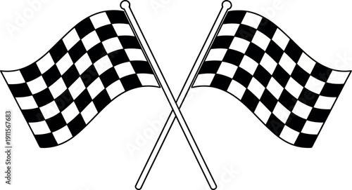 Race flag background start and finish flag vector Racing flags with chess pattern