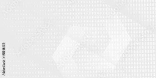 Hexagon white gray wave light technology texture background. Abstract big data digital concept simple art modern abstract