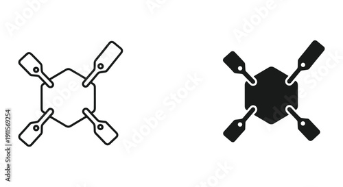 Hexagonal molecule structure and benzene ring diagram vector illustration for science chemistry education and research