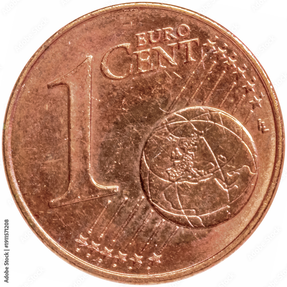 custom made wallpaper toronto digitalPièce de 1 cent sur fond blanc 