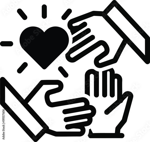 hands with heart symbol, charity and donation concept