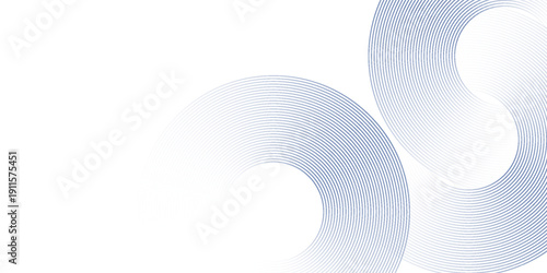 Abstract Blue Circular Line Pattern on White Background. modern creative trendy design, modern design