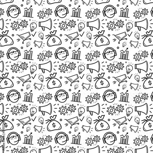 Vector illustration of sale pattern background. Seamless discount promotion economy design for retail banners. Shopping commerce graphic texture