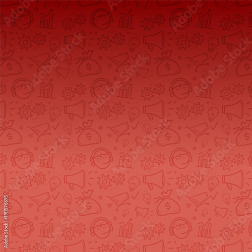 Vector illustration of sale red pattern background. Seamless discount promotion economy design for retail banners. Shopping commerce graphic texture