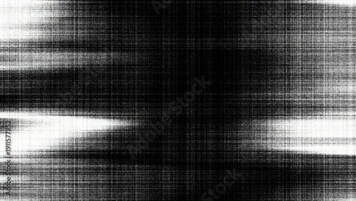 Foto Abstract Black and White Grunge Texture with Distorted Glitch Effect and Canvas Overlay
