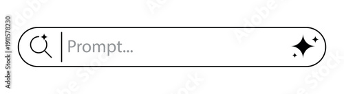 Generative prompt AI bar set. Ai prompt bar icon simple design.