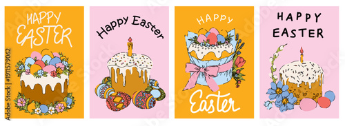Happy Easter Cake Greeting Card Collection
