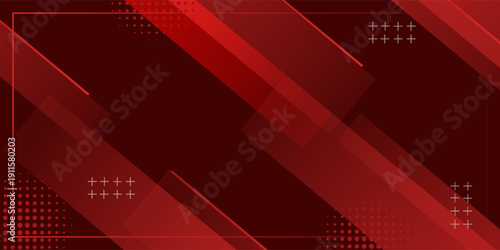 Red line with white architecture futuristic background minimal concept vector illustration subtle design.