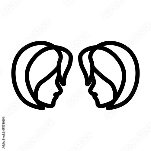 Gemini Vector Line Icon Design