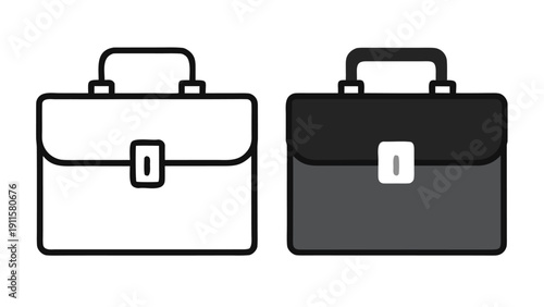 Business suitcase icons for web interface and mobile app design.eps