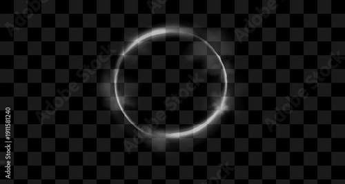 Abstract luxury golden ring. Vector light circles and spark light effect.