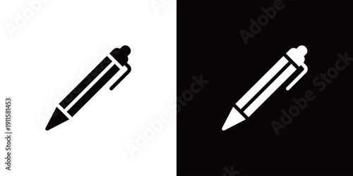 ボールペンのシンプルアイコン (ベクター)