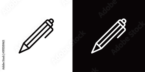 ボールペンのシンプルアイコン (ベクター)