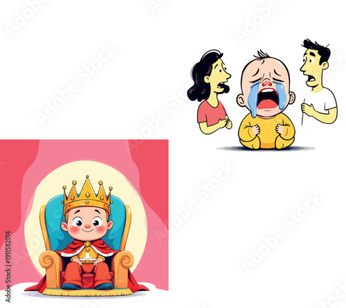 Vsai baby acting like little king receiving royal treatment