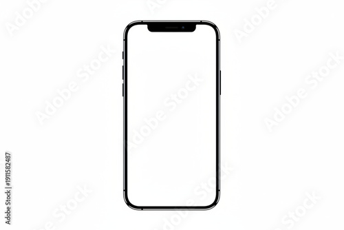 Sleek Device: A modern smartphone showcases its minimalist design, providing a blank canvas for digital interaction.