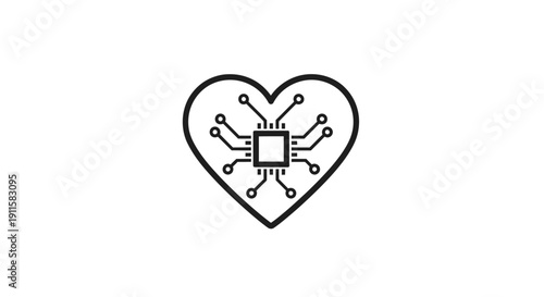 Heart shaped circuit board design.