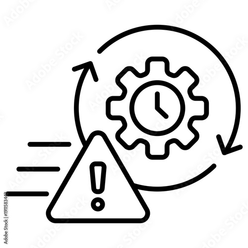 Incident Response Outline Icon Illustration Vector