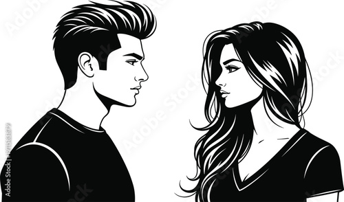 Black and white pregnant woman silhouettes set, motherhood maternity stages and pregnancy poses, female health flat vector icons for prenatal design