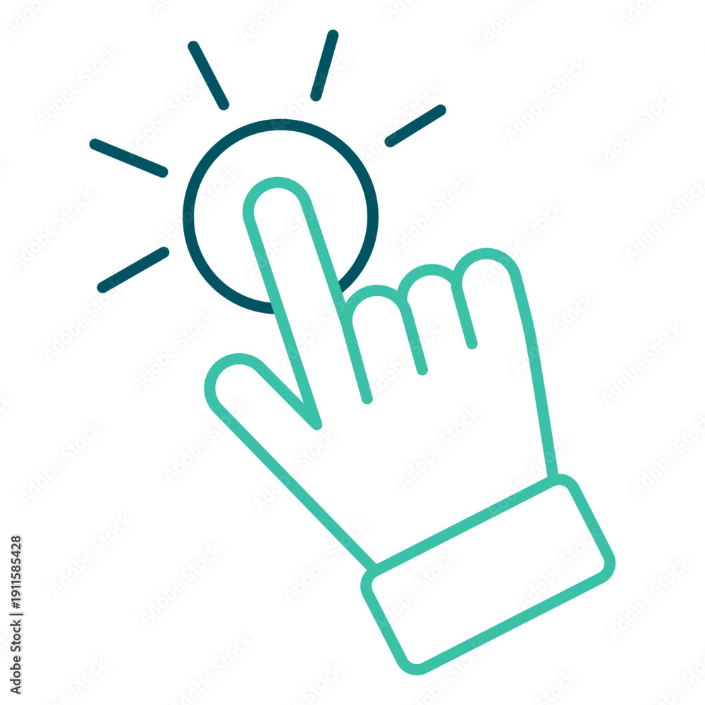 Obraz premium Touch gesture hand outline