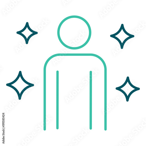 Star talent person outline