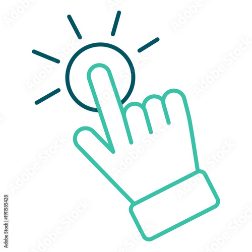 Touch gesture hand outline