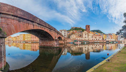 Italian Village of Bosa, Sardinia, Italy 