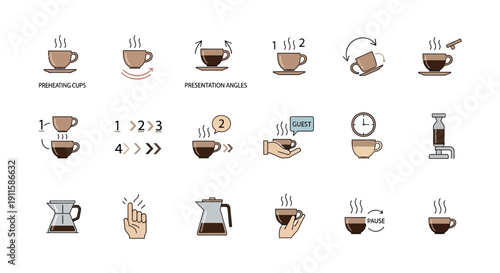 Coffee Cups And Brewing Devices.