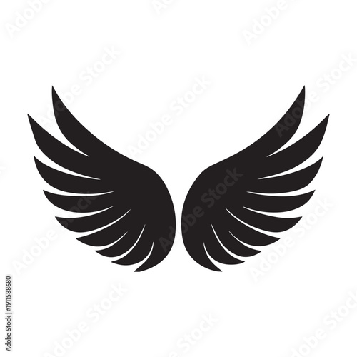 vector angel wings tribal tattoo