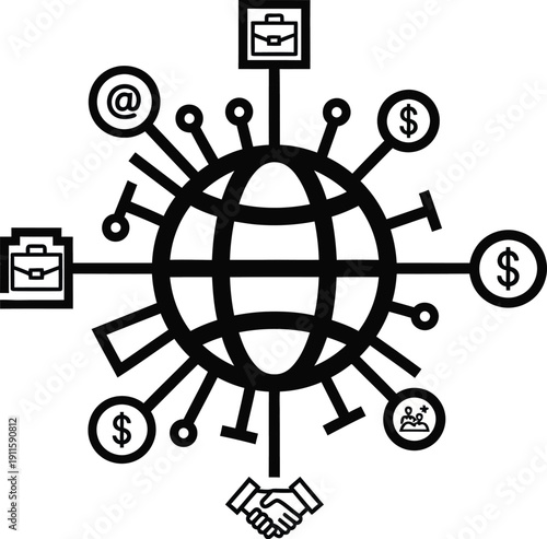 global business finance icon