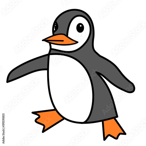penguin clipart educational element water animal for kids book.eps