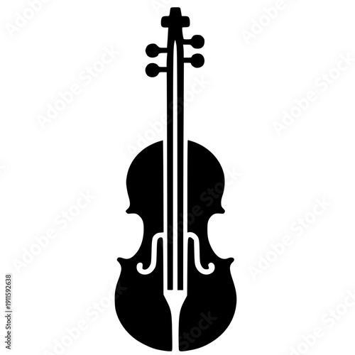 Classical violin silhouette