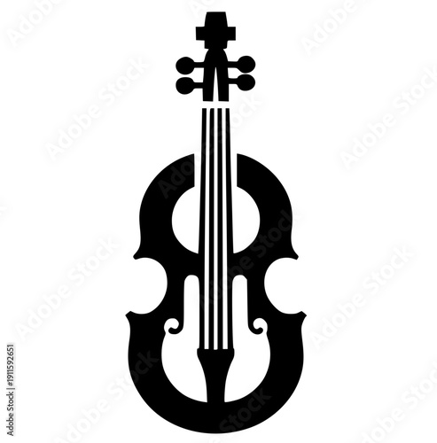 Classical violin silhouette