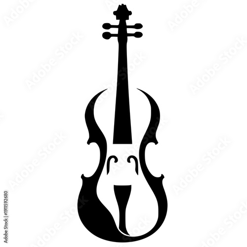 Classical violin silhouette