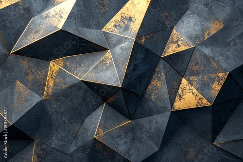 Wallpaper Mural Abstract Geometric Background with Textured Dark and Gold Hues Torontodigital.ca