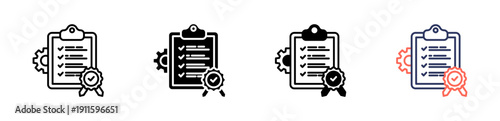 work standard icon set multiple style collection