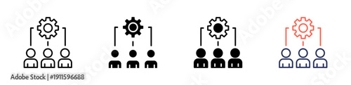 Stakeholder icon set multiple style collection