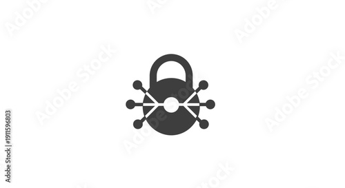 Black padlock with broken lines.