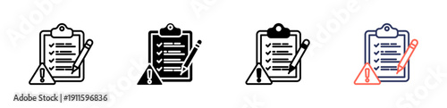 Risk Assessment icon set multiple style collection