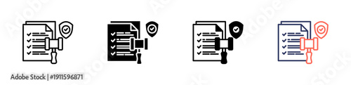 compliance icon set multiple style collection