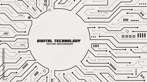 Technology Banner Circuit Lines Digital Innovation Background AI System Network Cyber Future Template Design